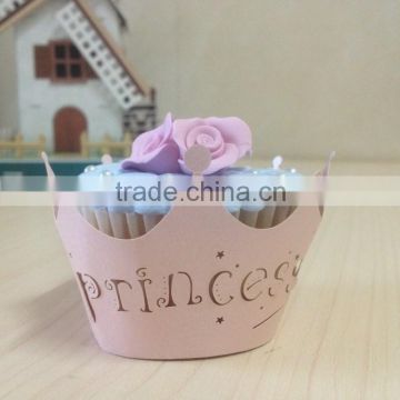 High Quality Lovely 2016 Laser Cut Princess Cupcake Wrappers