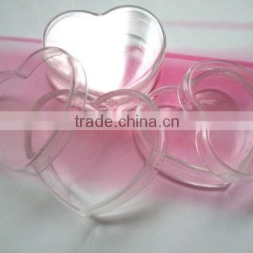 Fancy 10G classic transparent heart shape powder package jar