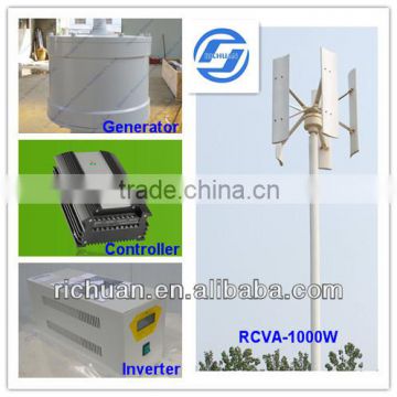 vertical wind generator,permanent magnet generator,verticl wind tunnel 1kw
