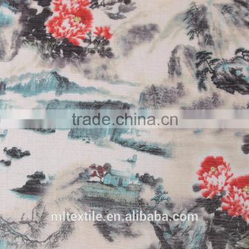 High Quality 100% Polyester Snowflake Printed Organza Fabric For curtain fabric