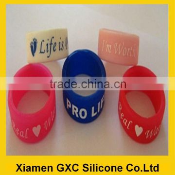 eco-friendly gift unisex custom silicone full finger ring