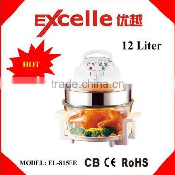 Large capacity 17L with extender ring halogen heater lamp for halogen flavorwave convection turbo oven