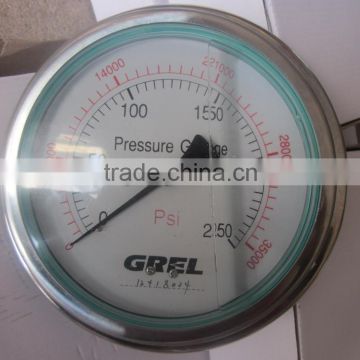 150mm 250MPa pressure gauge for test bench,1pcs=2kg