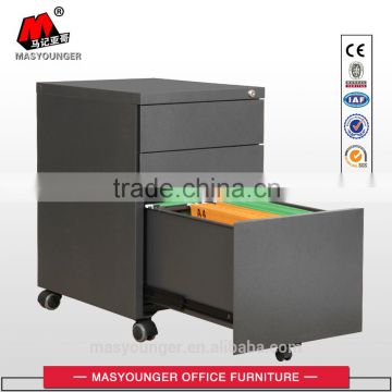 2016 hot sale 3 drawers movable cabinet anti tilt steel filing pedestal