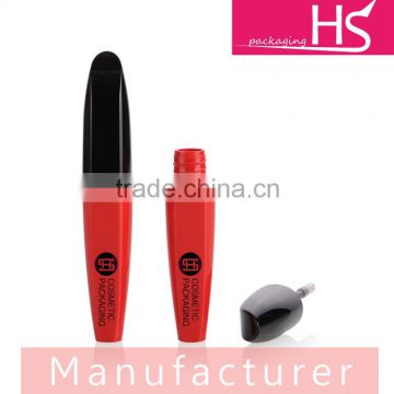 2016 hot sale red plastic empty liquid eyeliner container with brush