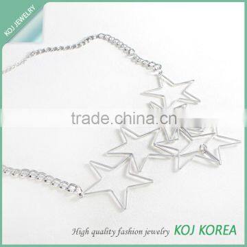 Star shape lovely chain necklace