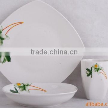 Italian style Square shape porcelain dinnerware fine dinner set made in china