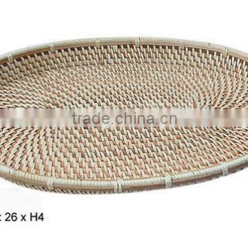Vietnam basket rattan tray with insert handle
