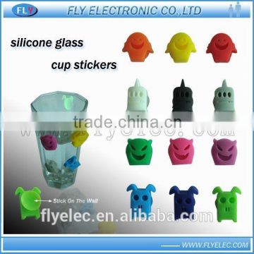 hot selling for halloween Silicone glass cup sticker