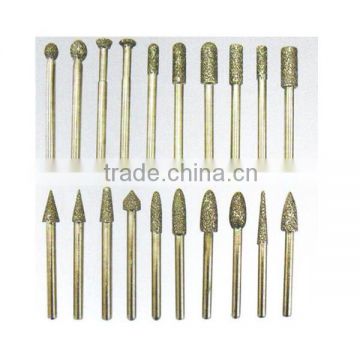 20pcs Grit 150 diamond mounted point with 6mm shank