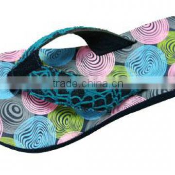 women color printing eva slipper&flip flop