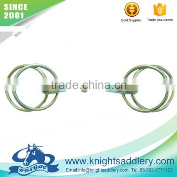 SS Solid Jointed Horse Mouth Snaffle Bit with 4 Rings
