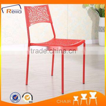 Cheap colored plastic dinning chair cafe chair