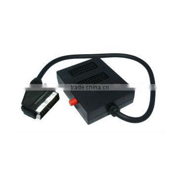 2 Way Scart Splitter Scart extension cable