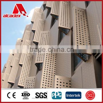 perforated aluminum composite panel wall cladding acp