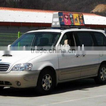 Advertising outdoor waterproof car taxi roof top signs leds