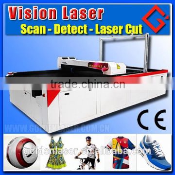 CCD Camera laser cutter shoes fabric jacquard woven materials