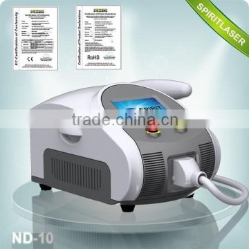 Varicose Veins Treatment 1064nm ND YAG 532nm Laser Pigment Tattoo Removal Machine (ND-10) 1 HZ