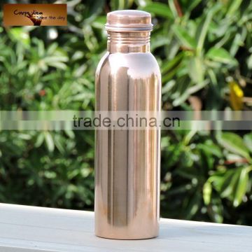 100 % Pure Copper YOGA Water Bottle | Leak Proof | Flask Yoga Health Benefits | Natural Alkaline Water Bottle