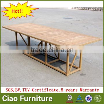 Garden teak wood furniture oblong dining table outdoor furniture