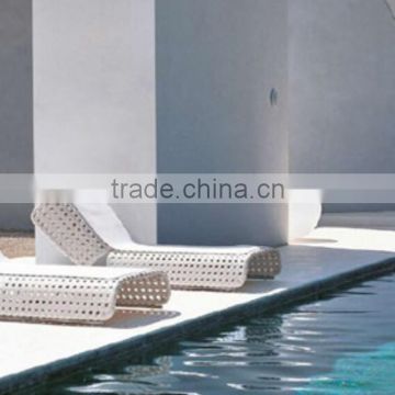 Cheap leisure outdoor rattan sunbed beach chair for swimming pool