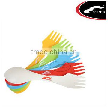 Yellow High Quality Camping Plastic Spork,Fork,Spoon,Knives