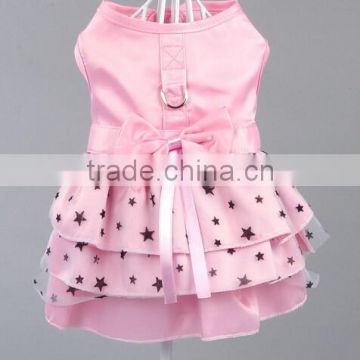 best selling summer autumn bows polka dots fashion pet dog clothes nice dog dress