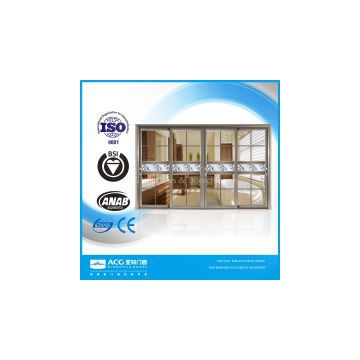 ACG brand CE certificate high quality aluminium framed glass door