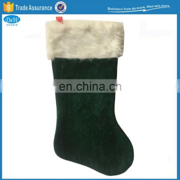 Luxury Green Velvet X'mas Christmas Stocking