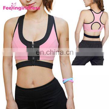 Cozy Pink Bust Lifter Back Hole Ladies Sublimated Sports Bra
