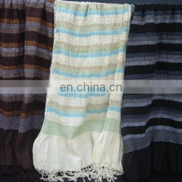 Woven Scarf With Lycra