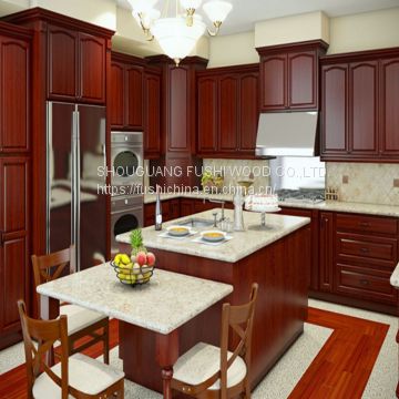 China supplier supply new model  solid wood kitchen cabinet for kitchen