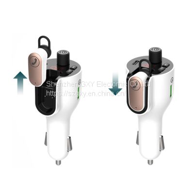 2021 GXYKIT G52 Car Accessories Mp3 Player Bluetooth Music adapter car Radio Usb fm transmitter with QC3.0 fast charger
