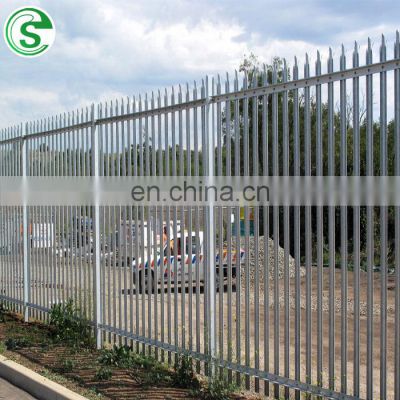 Factory best price high security powder coated W and D profile steel palisade fence and gate