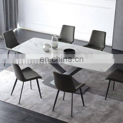 high quality luxury modern dining table set royal Italian designs marble dining table