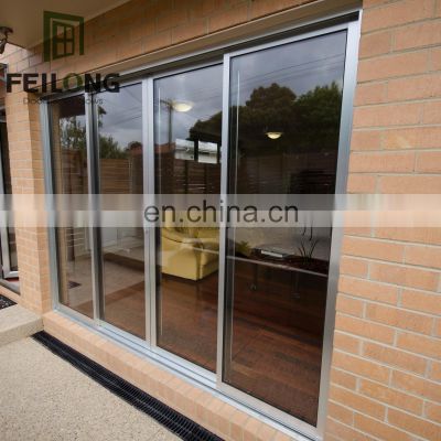 modern design side open security door aluminium glass doors aluminum patio french sliding glass doors