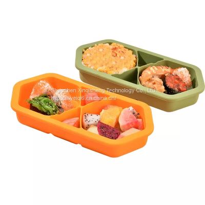 Food Grade Factory Price Silicone Dual-Use Ice Tray High Temperature Resistance Lunch Box and Ice Tray
