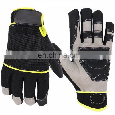 The Factory Custom Protect Work Safety Anti Cutting Cut Resistant Leather Impact Mechanic Gloves