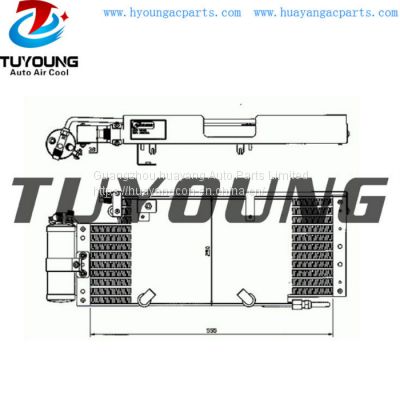TUYOUNG HY-CN125 Auto a/c condenser fit for DAF CF 65 75 85 2000- 1356366 1342025 size 555*250*38 mm