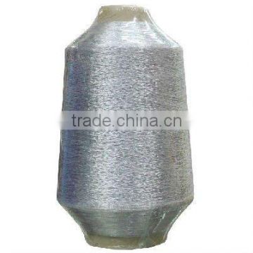 Pure silver st Metallic Yarn(lurex), metalic yarn mx/m/ms/mh knitting yarn 1.2mic 75D,1/110