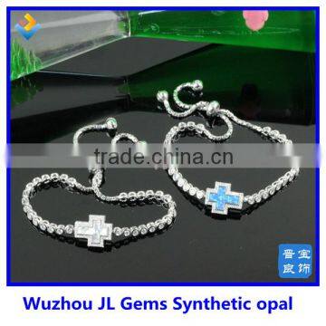 Factory fashion opal bracelet synthetic opal bracelets opal cross bracelet