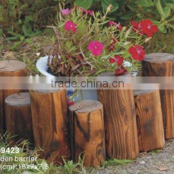 outdoor solid wooden garden fence/100% round wood fence