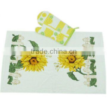 velour pigment print cotton kitchen towel set