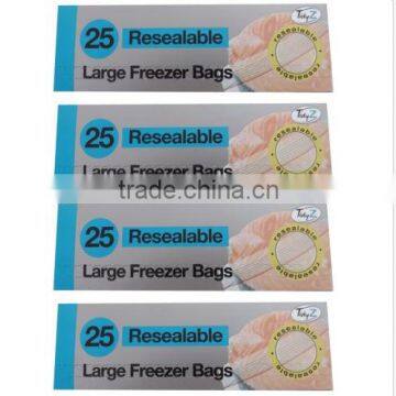 100 Strong Resealable Large Freezer Bags Reusable Plastic Food Sandwich Bags