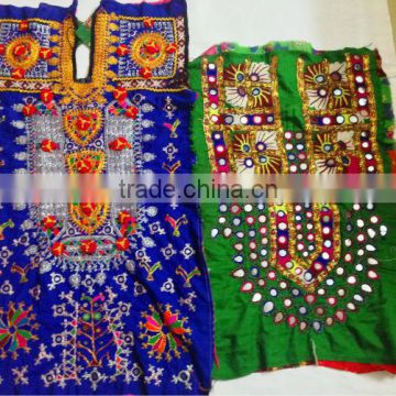 Beautiful Bright colors Indian Banjara mirror work yokes Hand embroidered mirror work