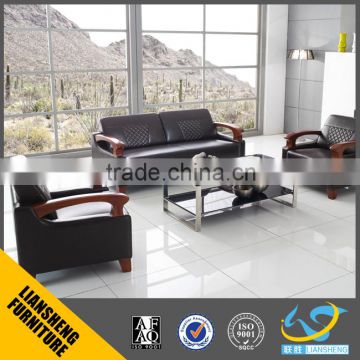 Antique style leather office sofa for heavry people