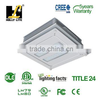 2015 New DLC Listed recessed mount LED canopy,5 years warranty