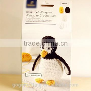 2016 new products Penguin crochet set DIY craft knit kit