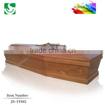 Funeral supply Italian style solid coffin manufacturer sales