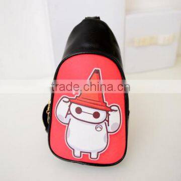 White Cartoon Pattern Backpack Casual Bags One Shoulder Bag ( BZJ4004)